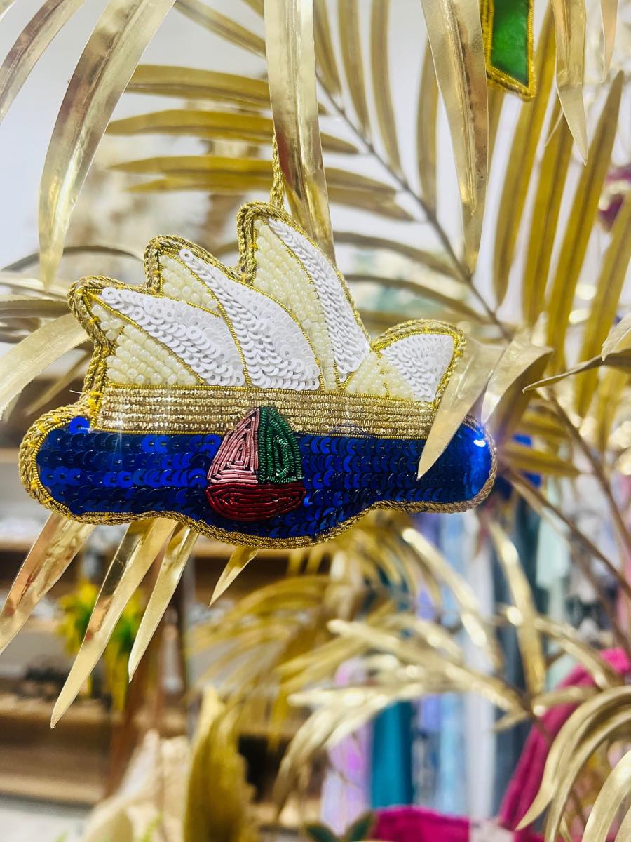 Sydney Opera House Sequin Christmas Decoration