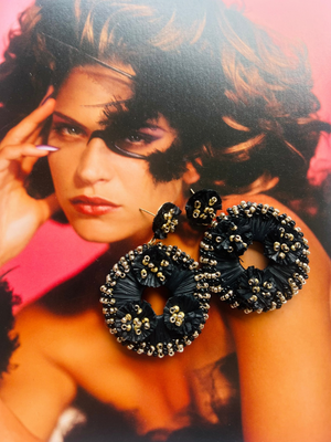 Raffia Bead Mix Earrings