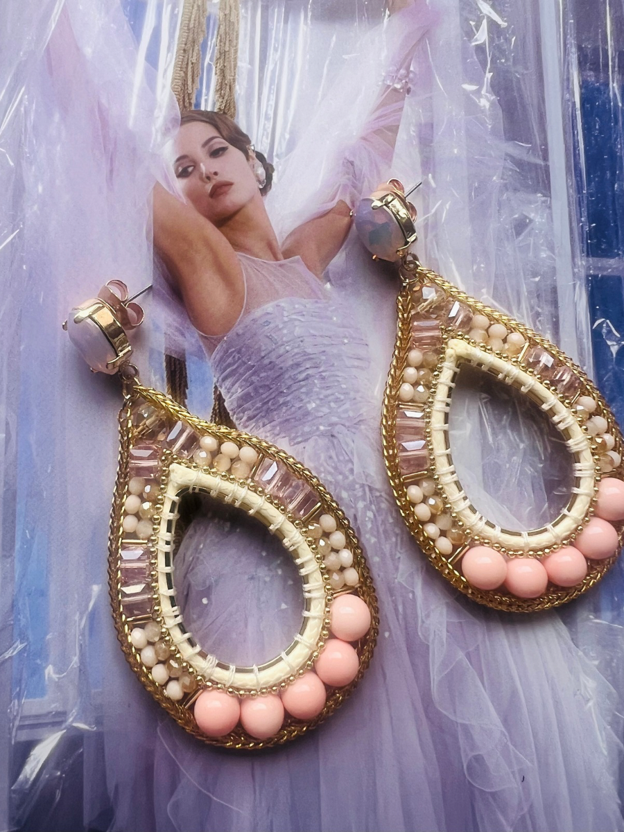 Pink Crystal Earrings