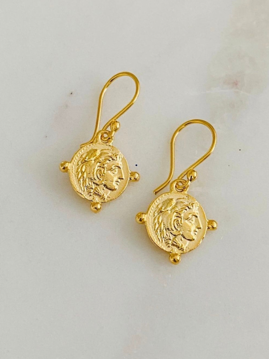 Roman Medallion Coin Earrings