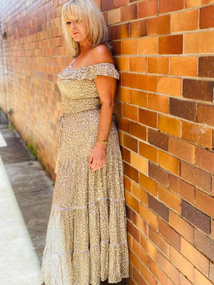 Leopard Sahara Aphrodite Maxi Dress