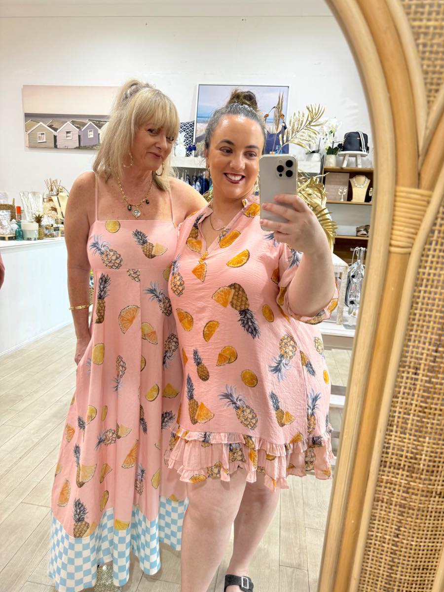 Danni Pineapple Print Dress