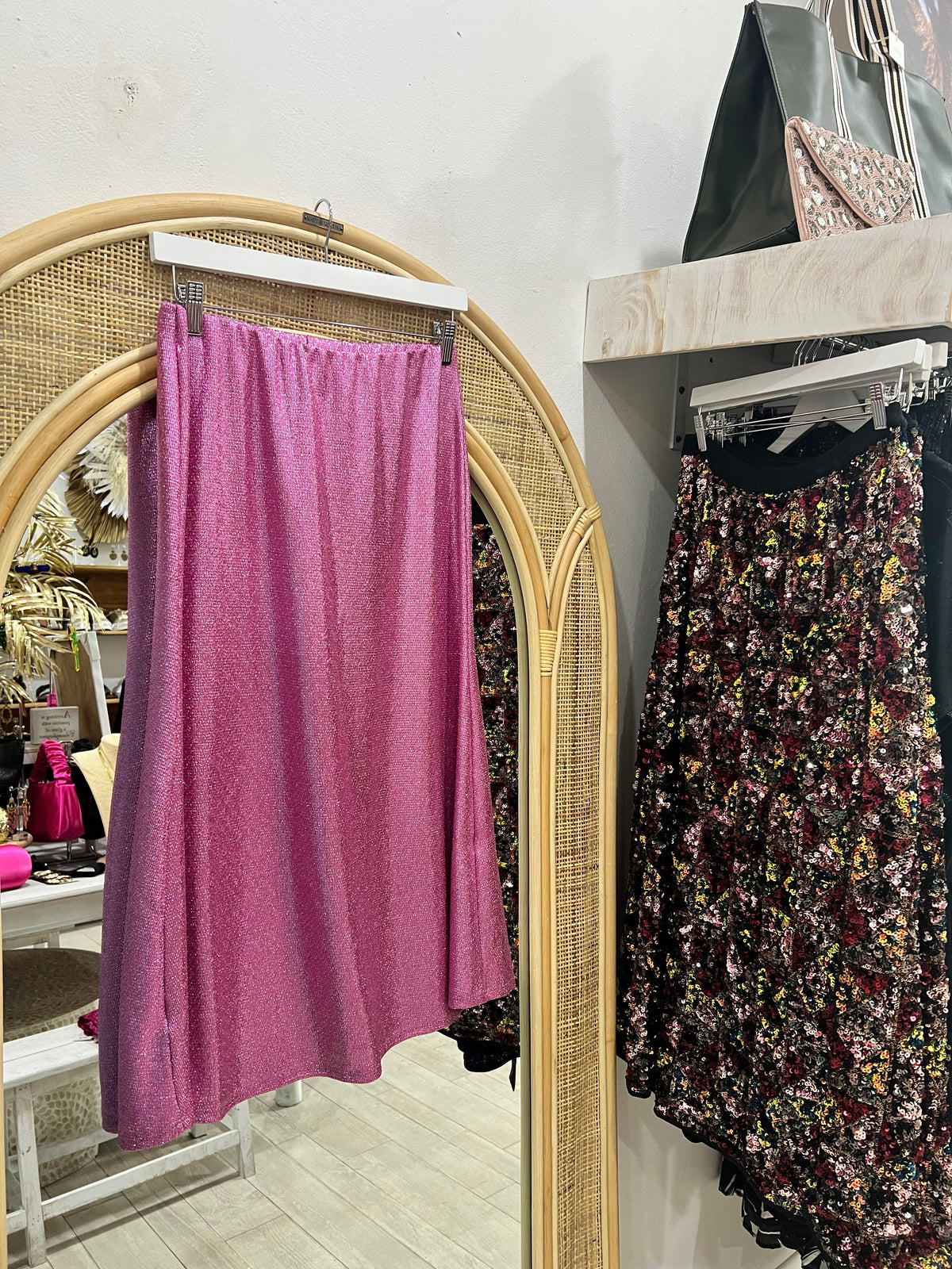Pink Sequin  Skirt Tabitha Lee Fashion Boutique Redcliffe
